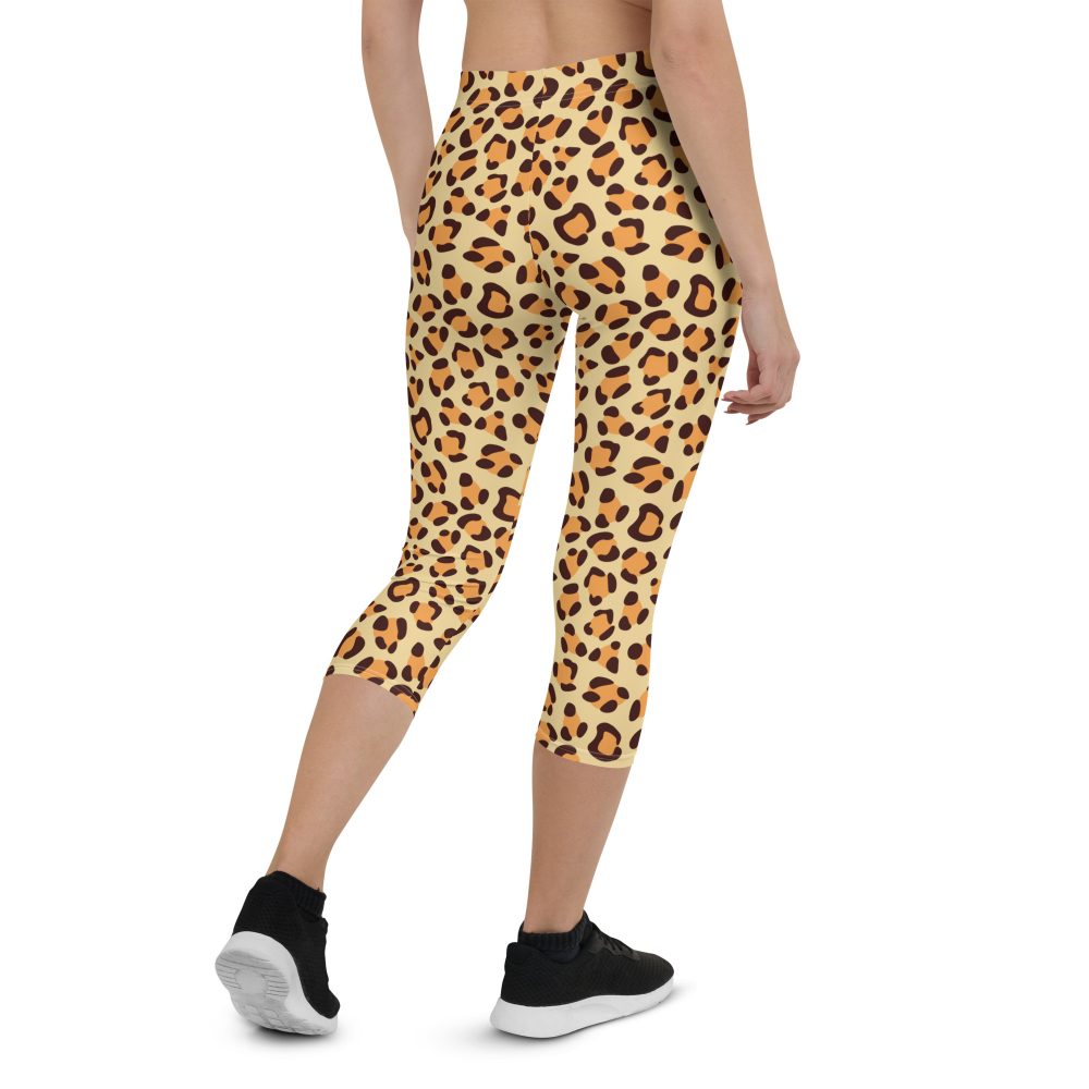 Leopard Jaguar Halloween Cosplay Costume Capri Leggings - Image 2