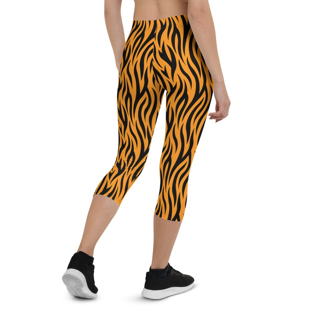 Tiger Rajah Halloween Cosplay Costume Capri Leggings - Image 2