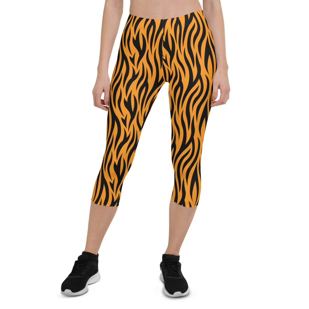 Tiger Rajah Halloween Cosplay Costume Capri Leggings