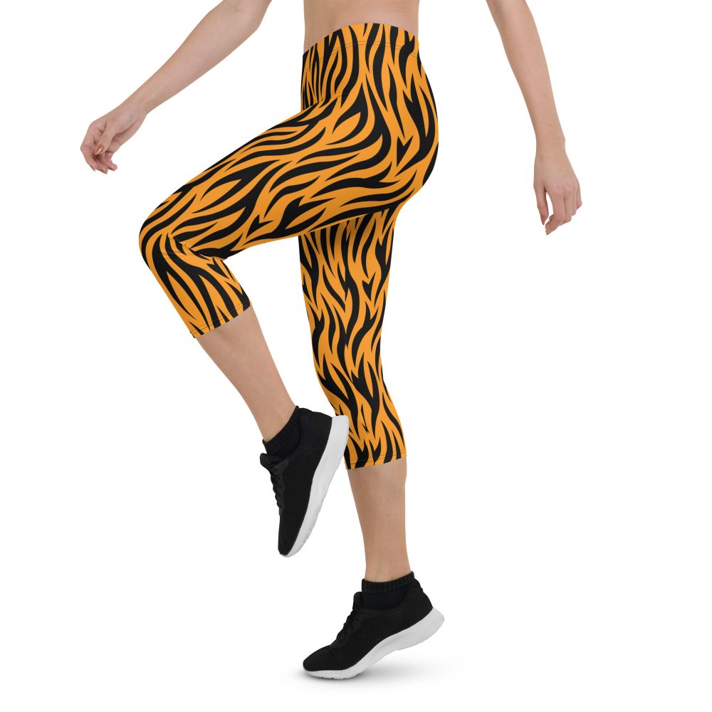 Tiger Rajah Halloween Cosplay Costume Capri Leggings - Image 3