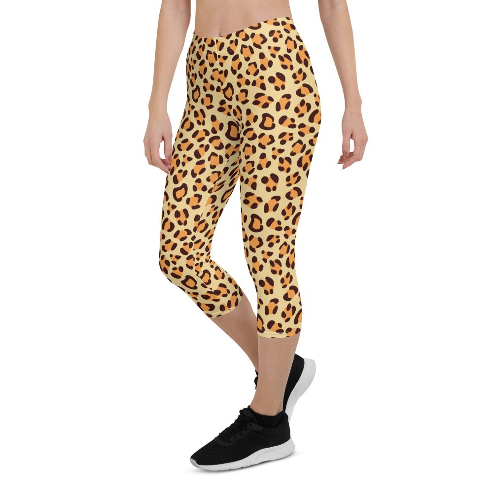 Leopard Jaguar Halloween Cosplay Costume Capri Leggings - Image 5