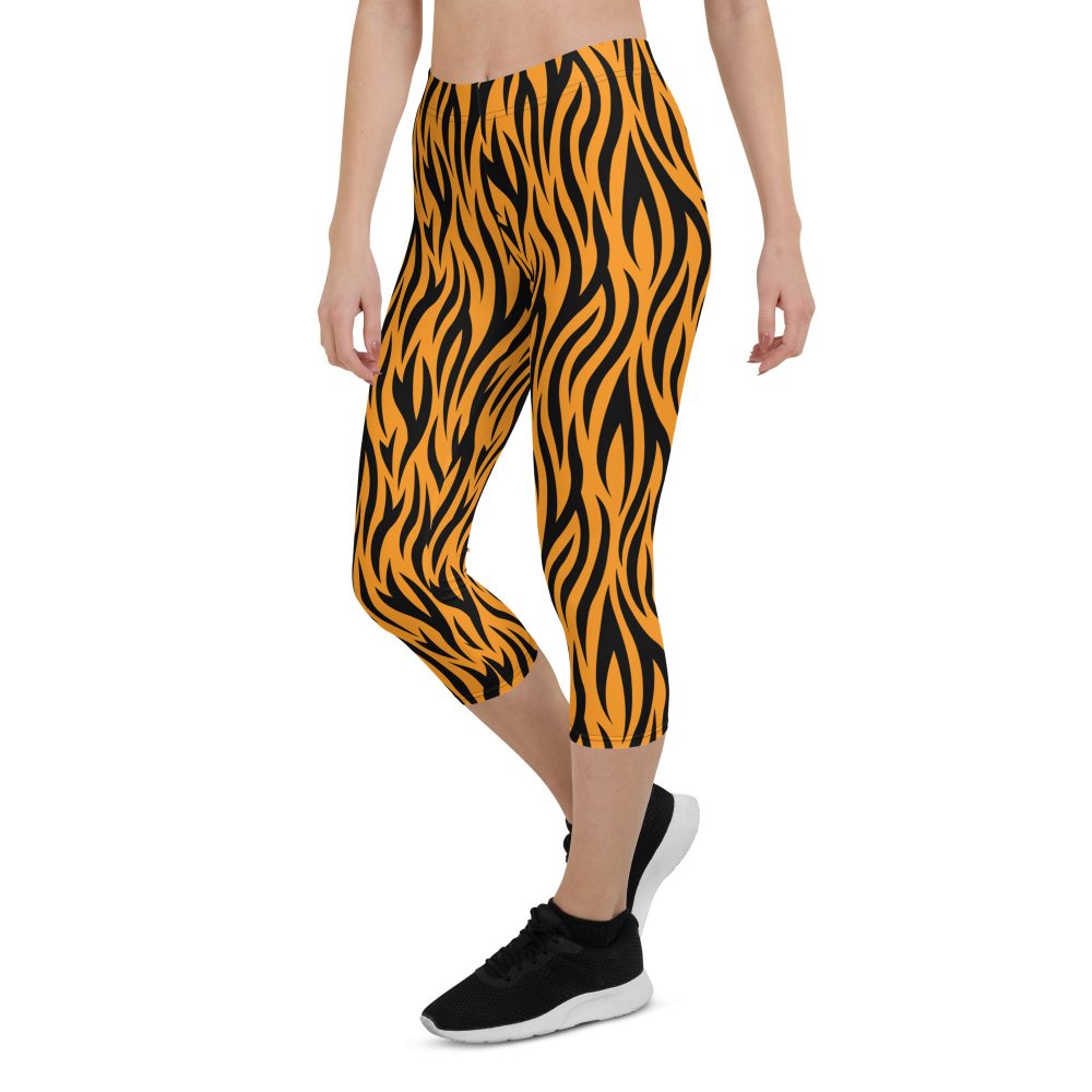 Tiger Rajah Halloween Cosplay Costume Capri Leggings - Image 5