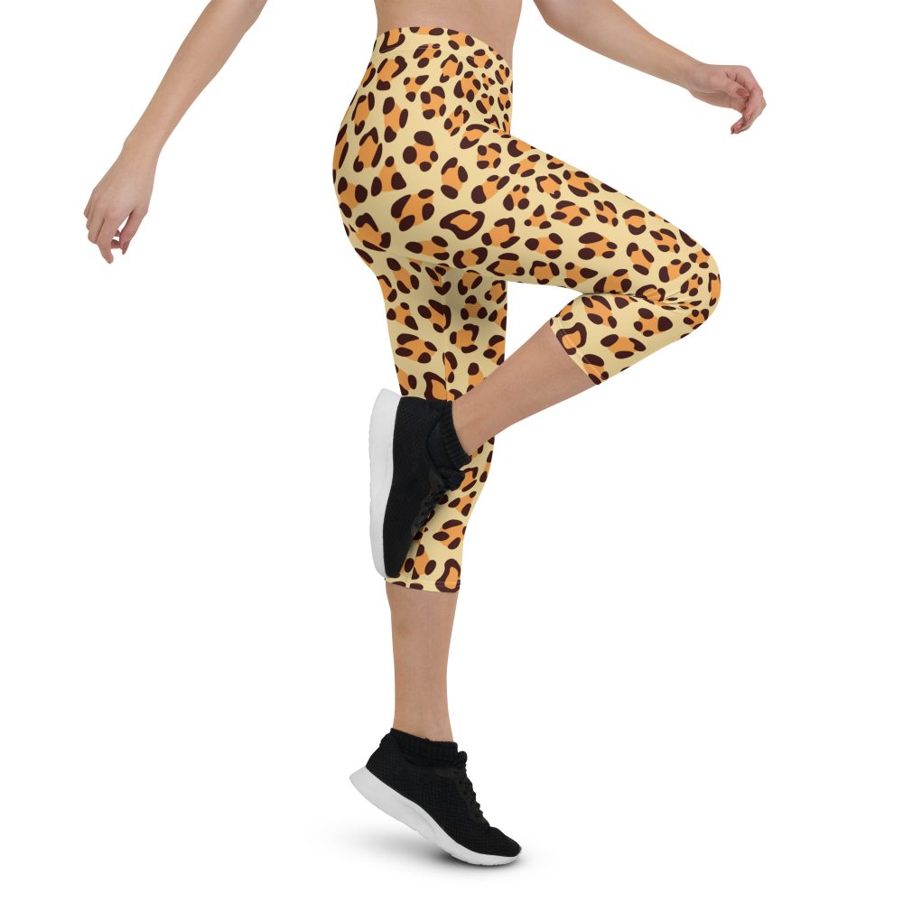 Leopard Jaguar Halloween Cosplay Costume Capri Leggings - Image 4