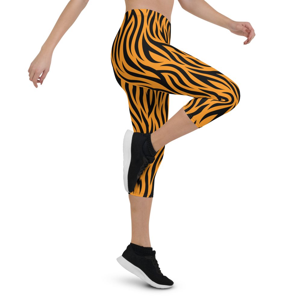 Tiger Rajah Halloween Cosplay Costume Capri Leggings - Image 4