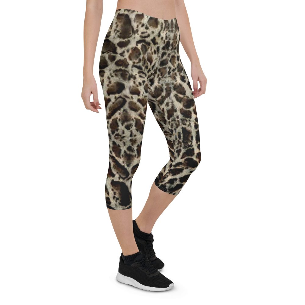 Snake Skin Costume Halloween Cosplay Reptile Print Capri Leggings - Image 6