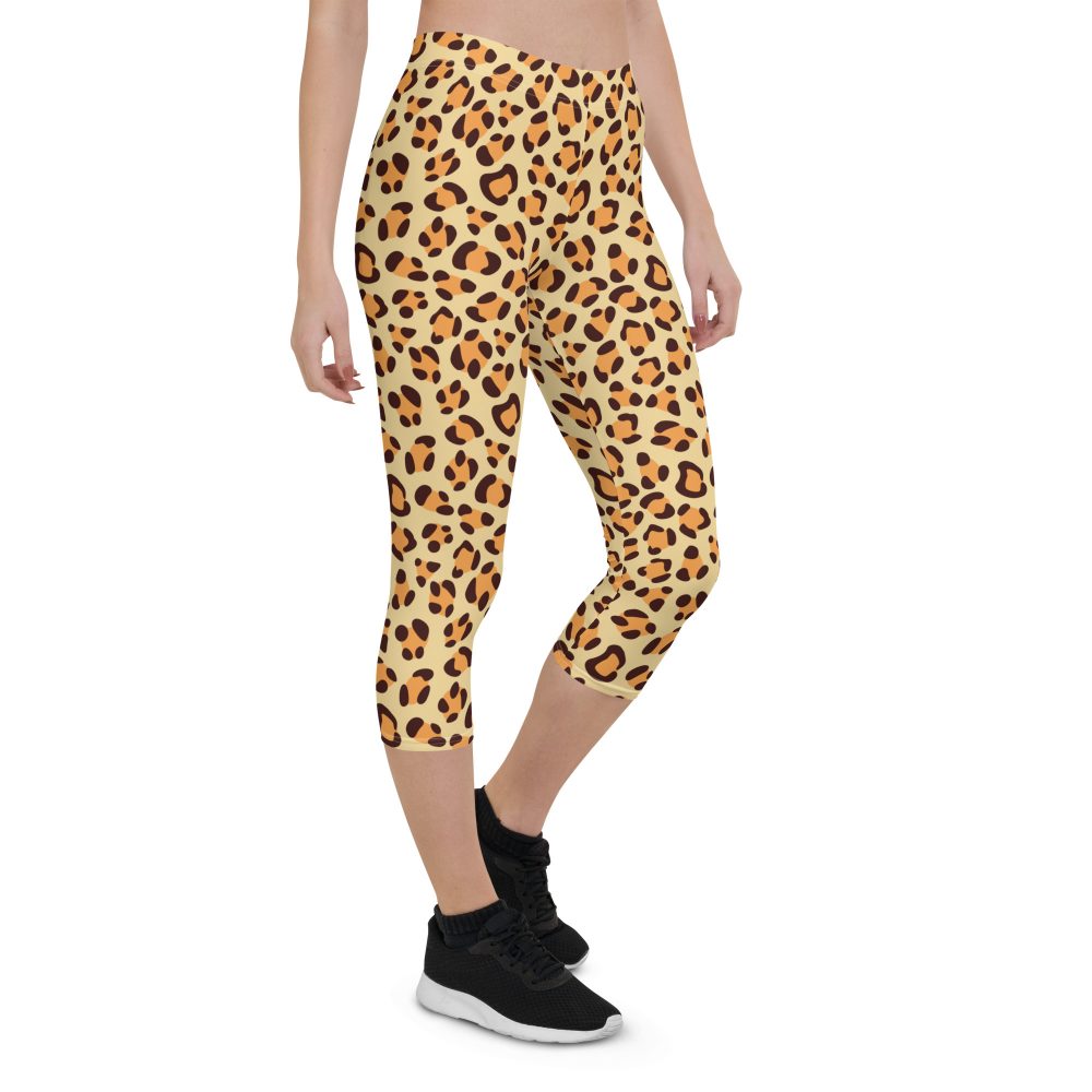 Leopard Jaguar Halloween Cosplay Costume Capri Leggings - Image 6