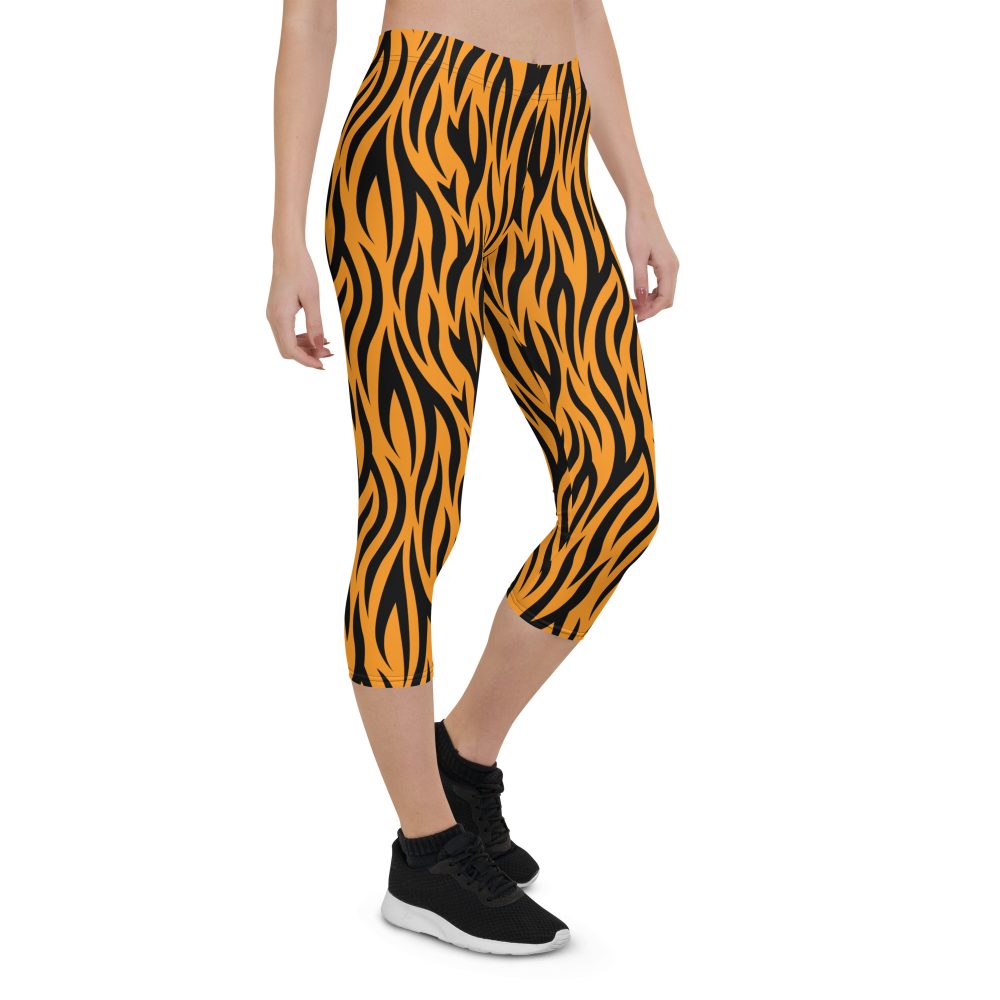 Tiger Rajah Halloween Cosplay Costume Capri Leggings - Image 6