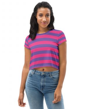 Cheshire Cat Halloween Cosplay Costume Crop Tee