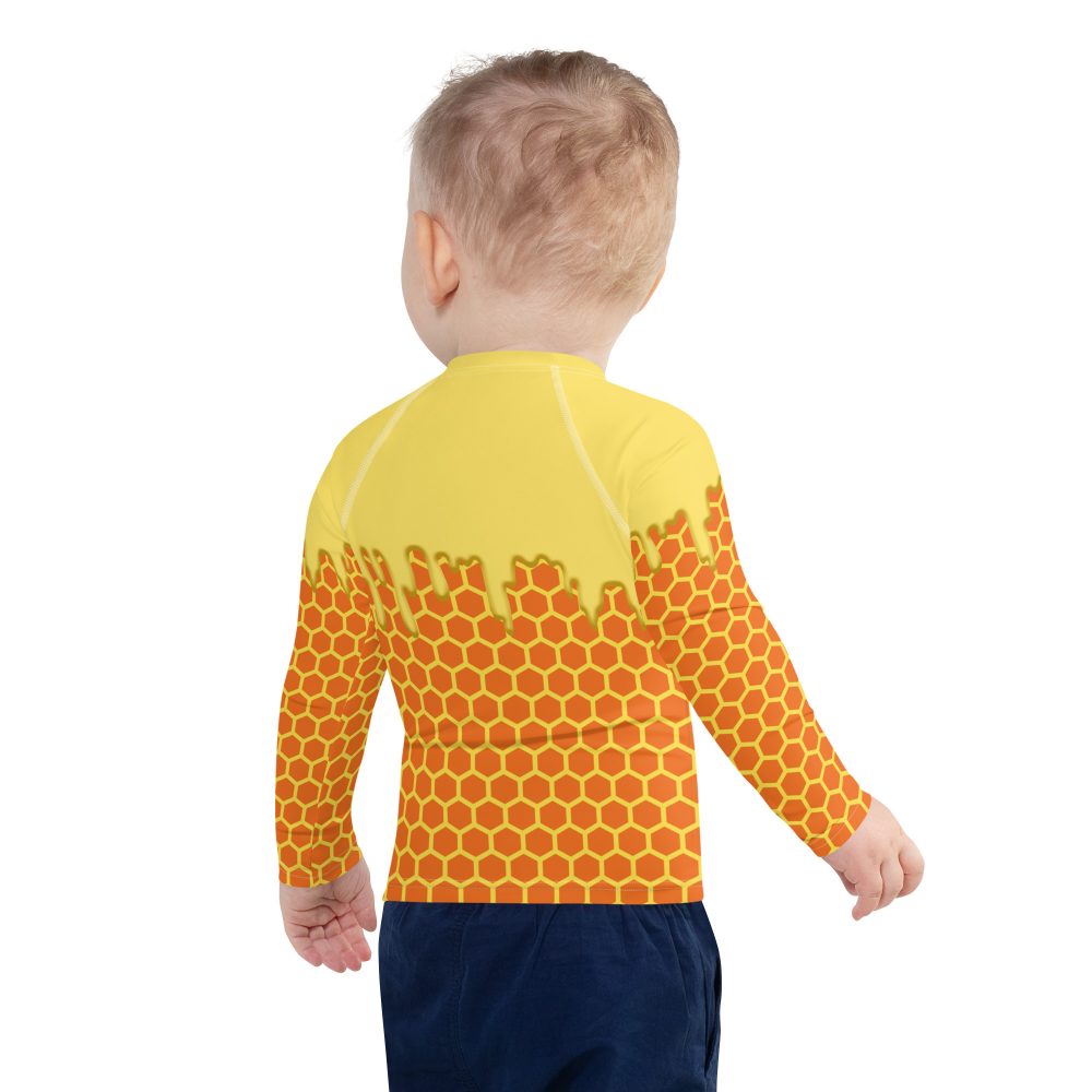 Honey Comb Halloween Cosplay Costume Kids Rash Guard - Image 2