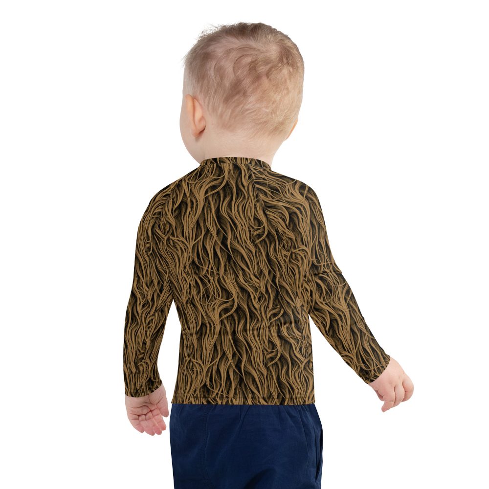 Sasquatch Big Foot Chewbacca Halloween Cosplay Costume Kids Rash Guard - Image 2