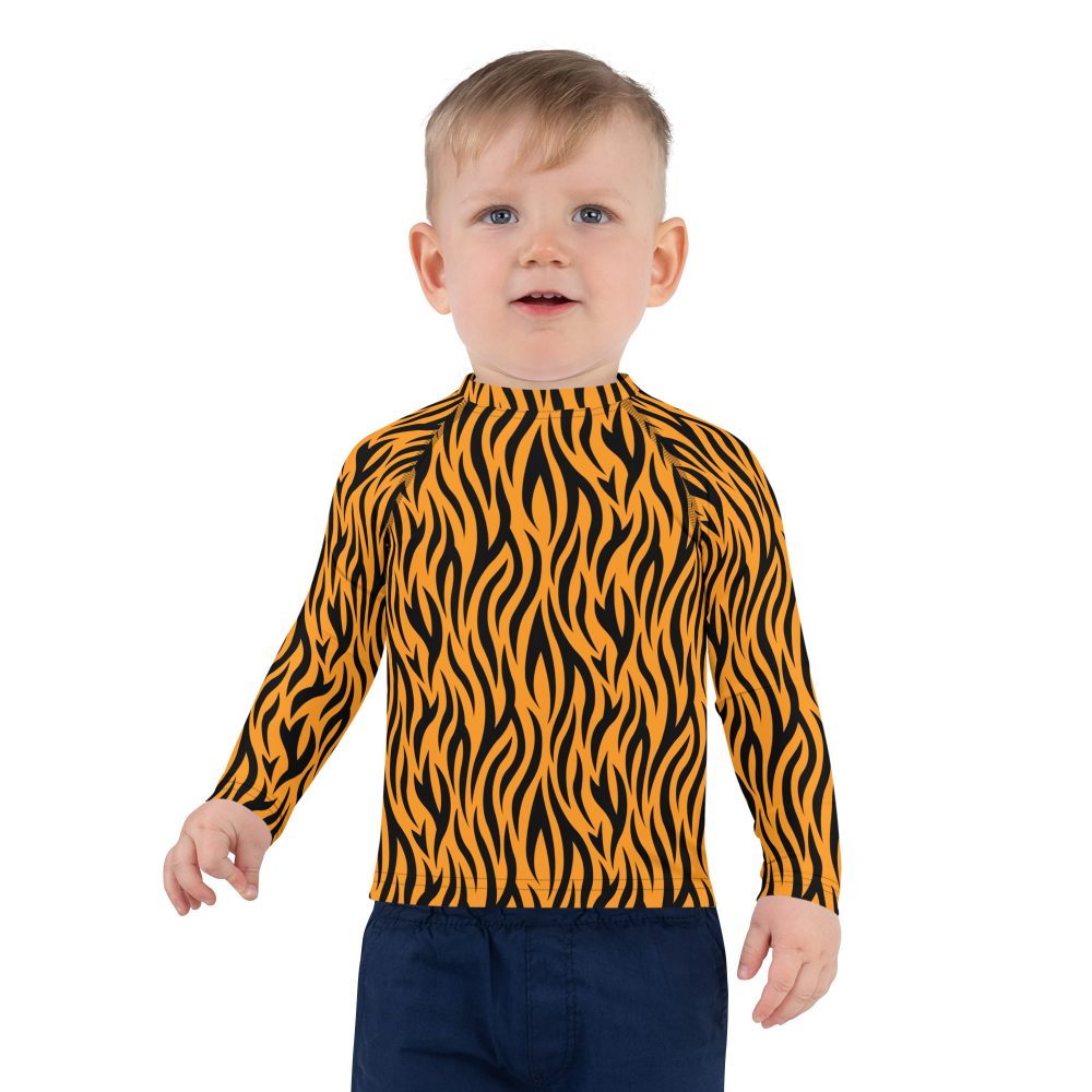 Tiger Rajah Halloween Cosplay Costume Kids Rash Guard