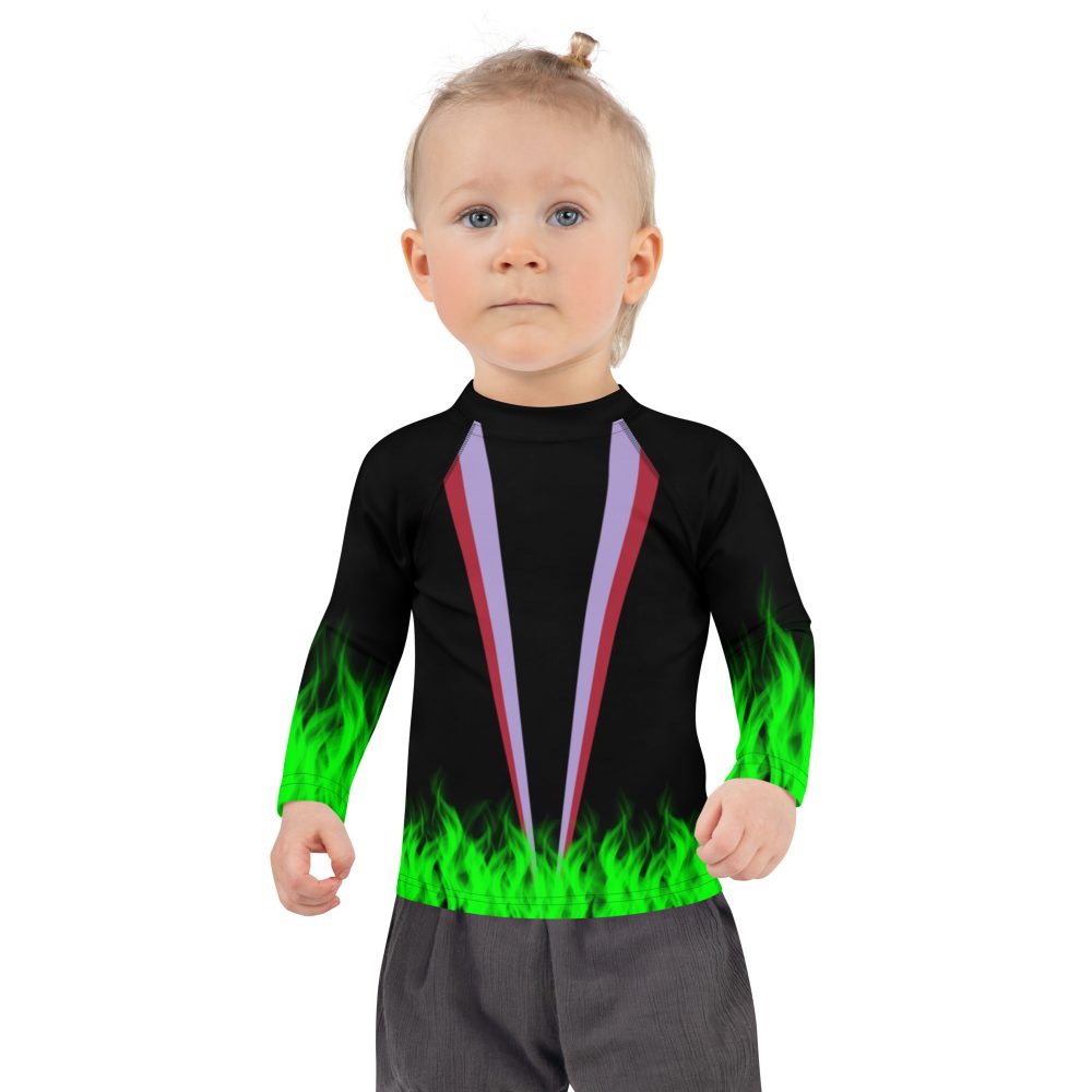 Maleficent Halloween Cosplay Costume Kids Rash Guard