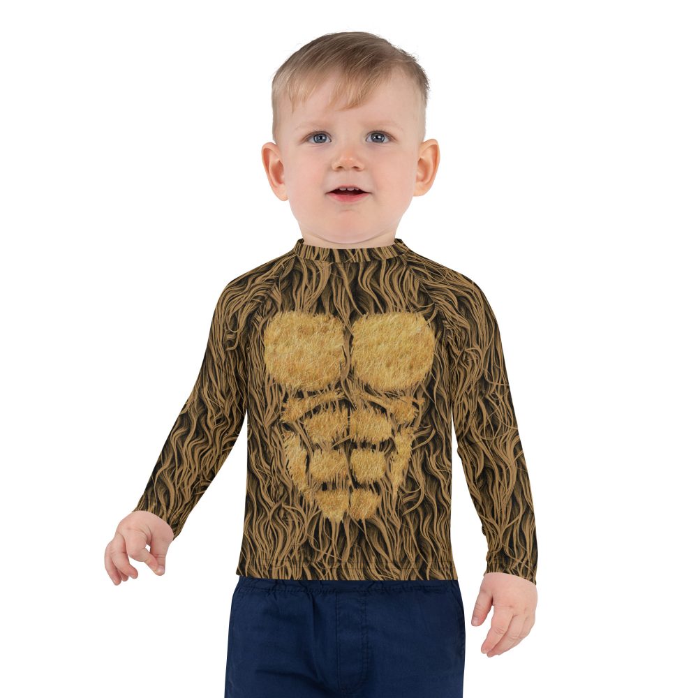 Sasquatch Big Foot Chewbacca Halloween Cosplay Costume Kids Rash Guard