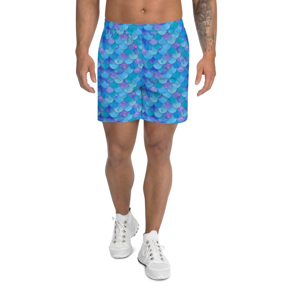 Sea Monster Mermaid Halloween Cosplay Costume Men's Athletic Shorts