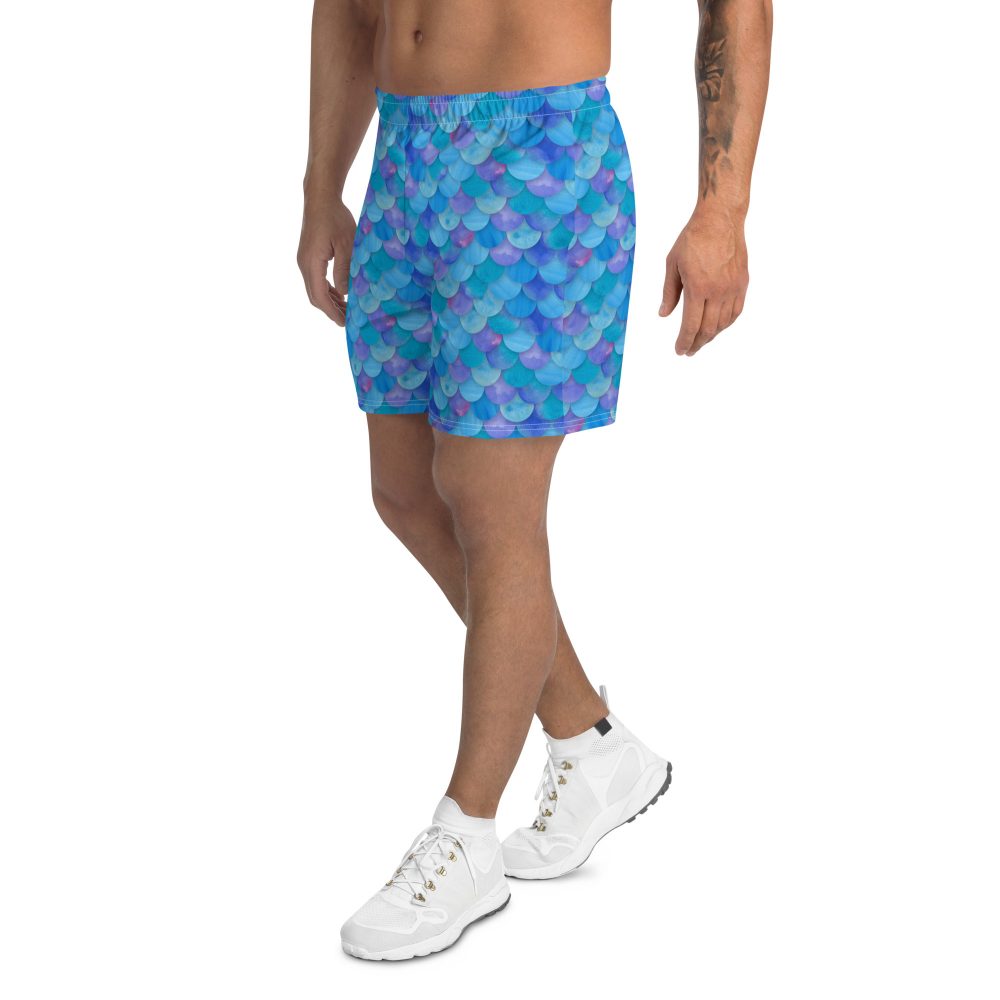 Sea Monster Mermaid Halloween Cosplay Costume Men's Athletic Shorts - Image 3