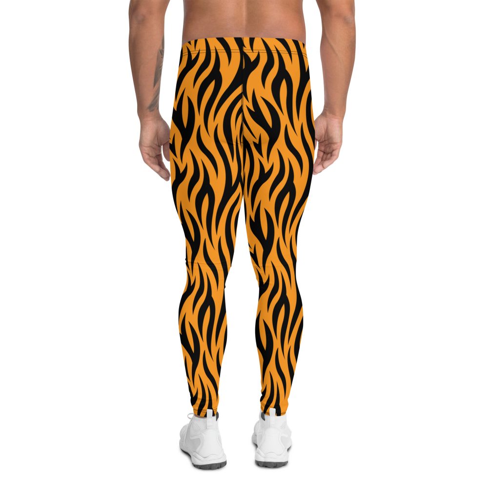 tiger costume, rajah costume, activewear, running, rundisney, rundisney costume, dance costume, men's costume, uv protection, men's leggings, leggings, meggings, polyester, spandex, gusset