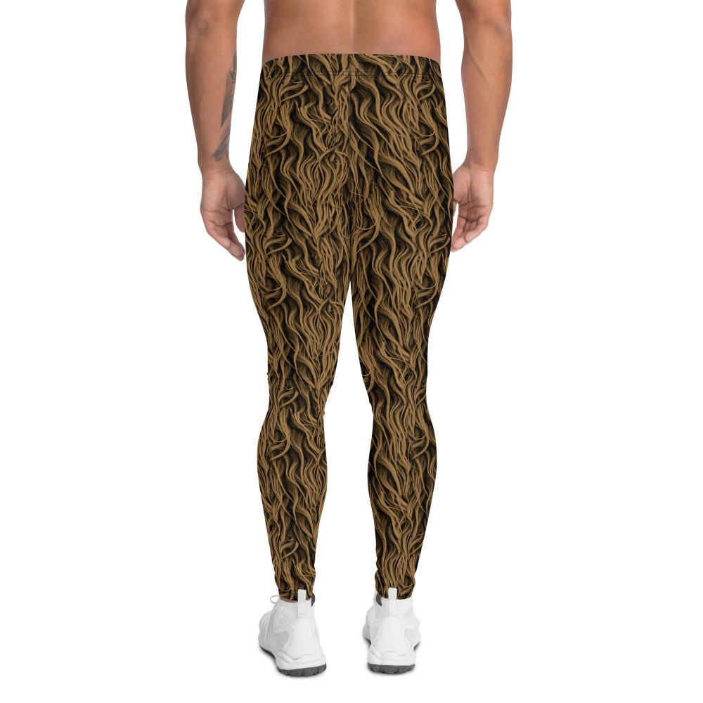 big foot costume, sasquatch, brown Hair costume, fur costume, activewear, running, rundisney, rundisney costume, dance costume, men's costume, uv protection, men's leggings, leggings, meggings, polyester, spandex, gusset