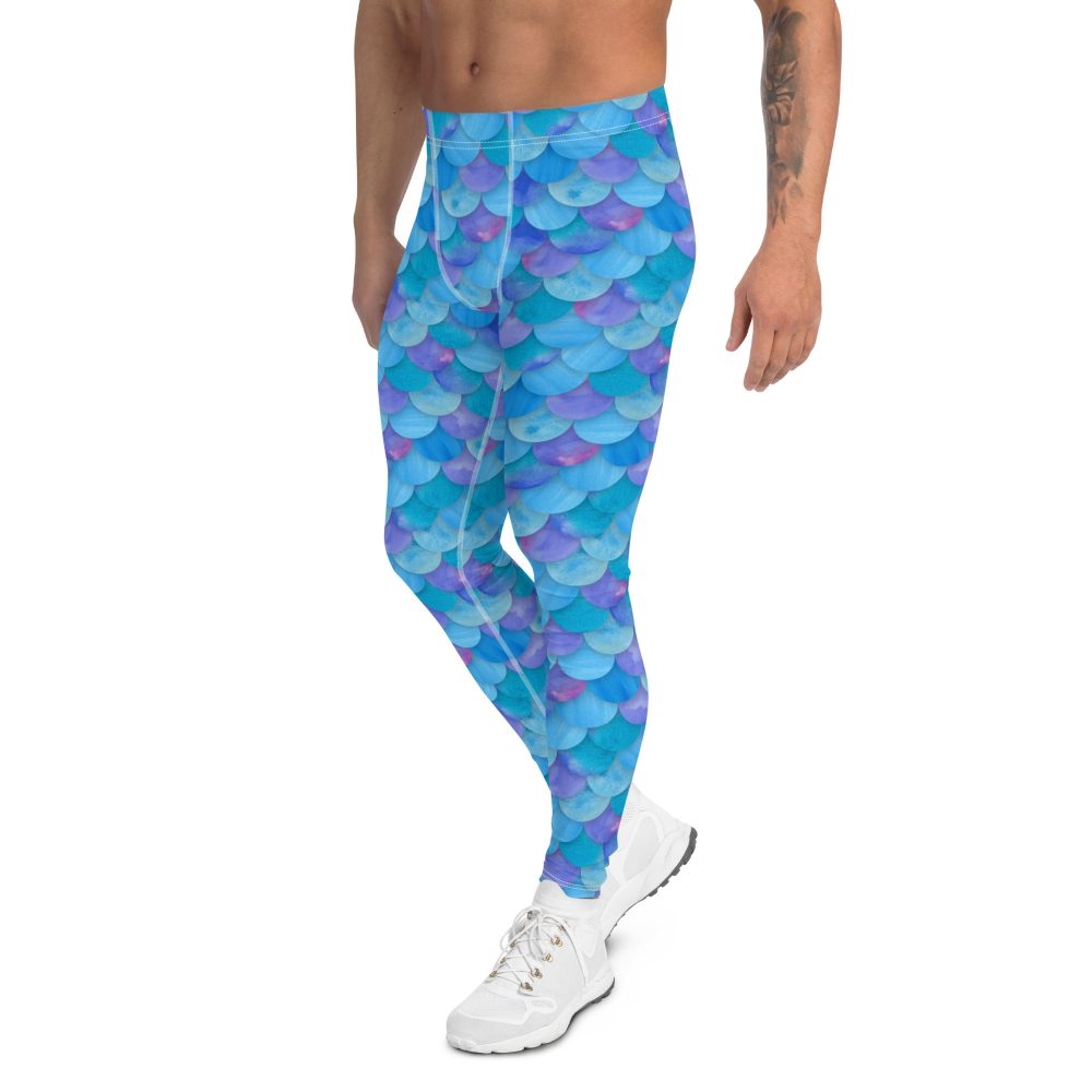 mermaid costume, sea monster costume, alberto costume, merman, activewear, running, rundisney, rundisney costume, dance costume, men's costume, uv protection, men's leggings, leggings, meggings, polyester, spandex, gusset