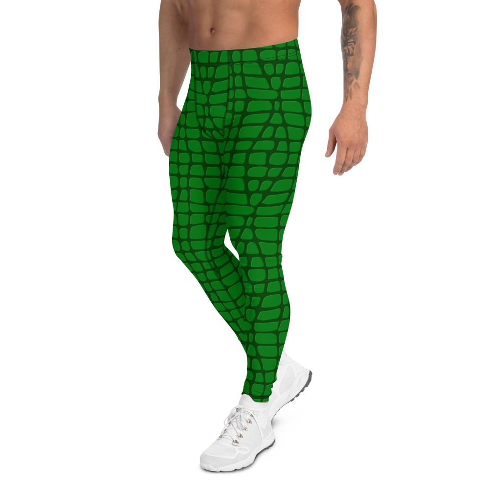 crocodile costume, alligator costume, reptile skin, activewear, running, rundisney, rundisney costume, dance costume, men's costume, uv protection, men's leggings, leggings, meggings, polyester, spandex, gusset