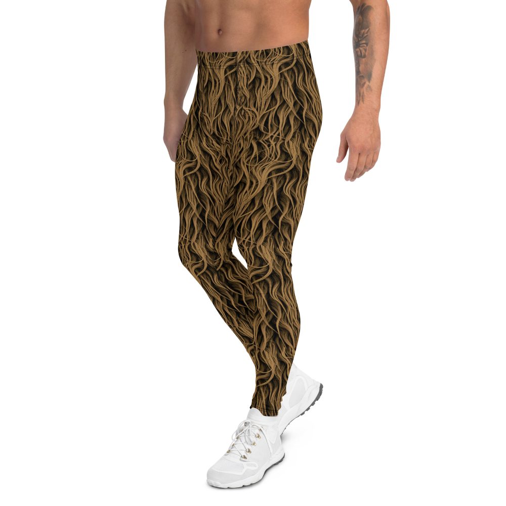 big foot costume, sasquatch, brown Hair costume, fur costume, activewear, running, rundisney, rundisney costume, dance costume, men's costume, uv protection, men's leggings, leggings, meggings, polyester, spandex, gusset