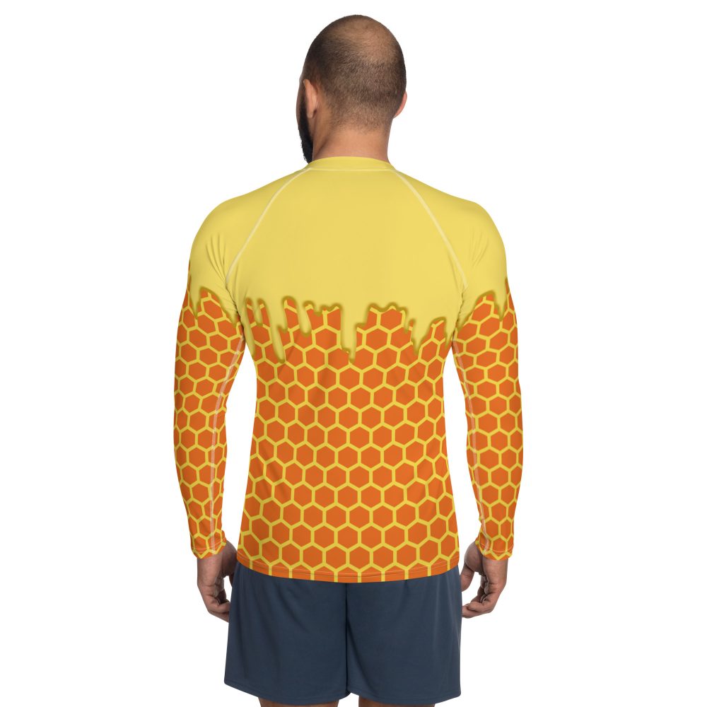 Honey Comb Halloween Cosplay Costume Men's Rash Guard - Image 2