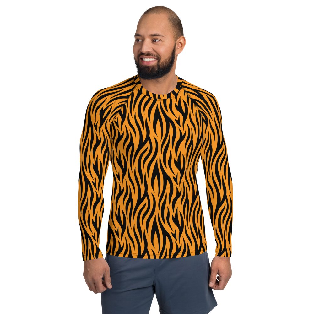 Tiger Rajah Halloween Cosplay Costume Men's Rash Guard