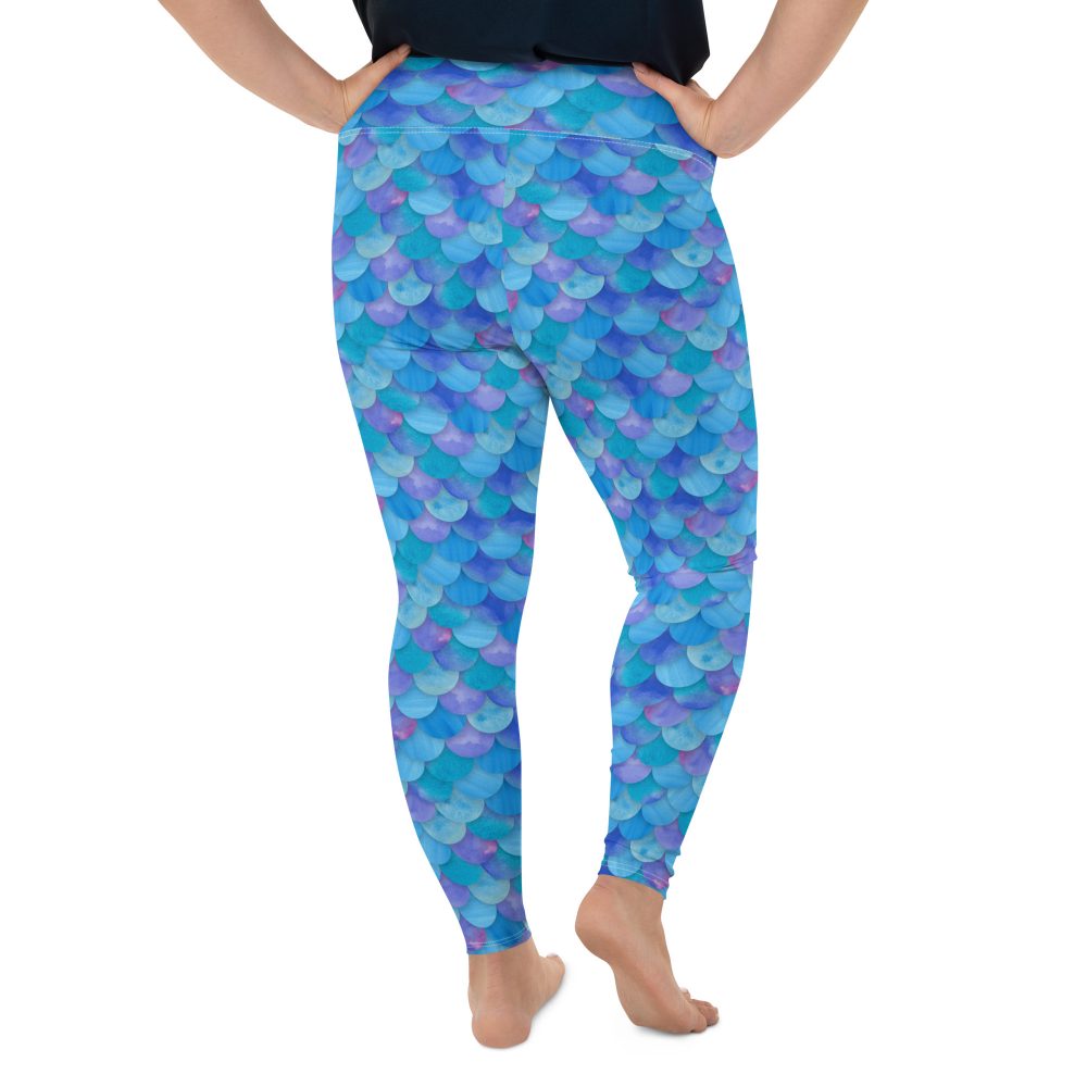 Sea Monster Mermaid Halloween Cosplay Costume Plus Size Leggings - Image 2