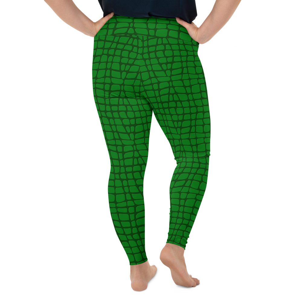 Alligator - Crocodile Halloween Cosplay Costume Plus Size Leggings - Image 2