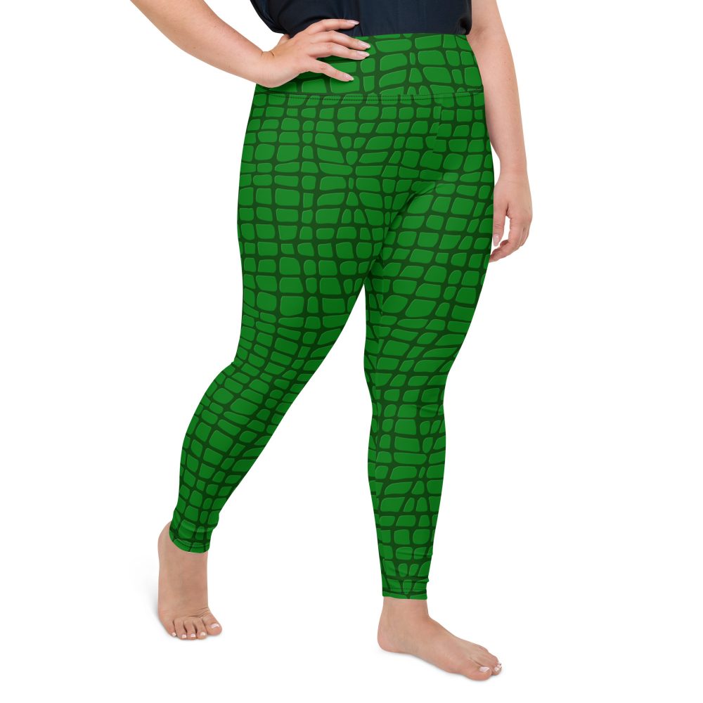 Alligator - Crocodile Halloween Cosplay Costume Plus Size Leggings - Image 3