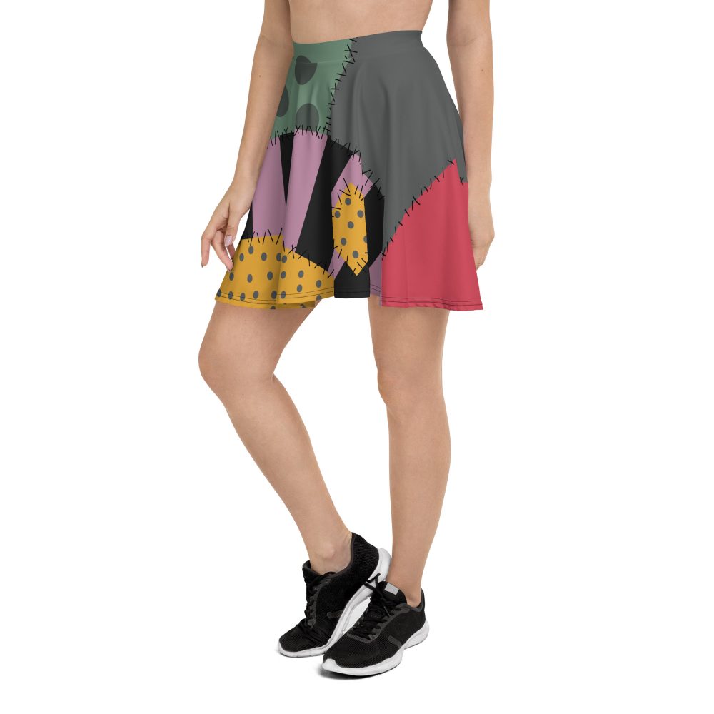 Nightmare Sally Costume Halloween Cosplay Skater Skirt - Image 3