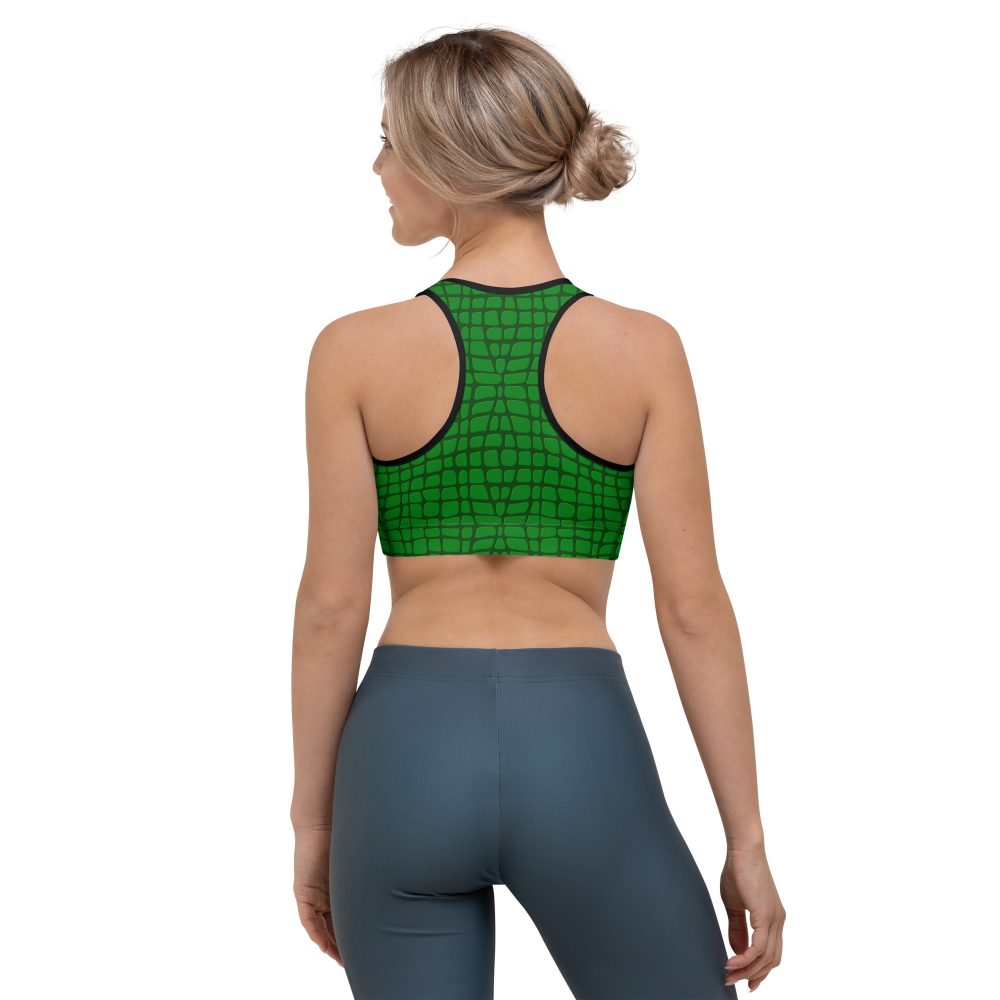 Alligator - Crocodile Halloween Cosplay Costume Sports bra - Image 4