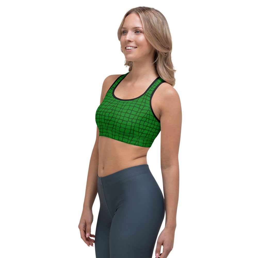 Alligator - Crocodile Halloween Cosplay Costume Sports bra - Image 2