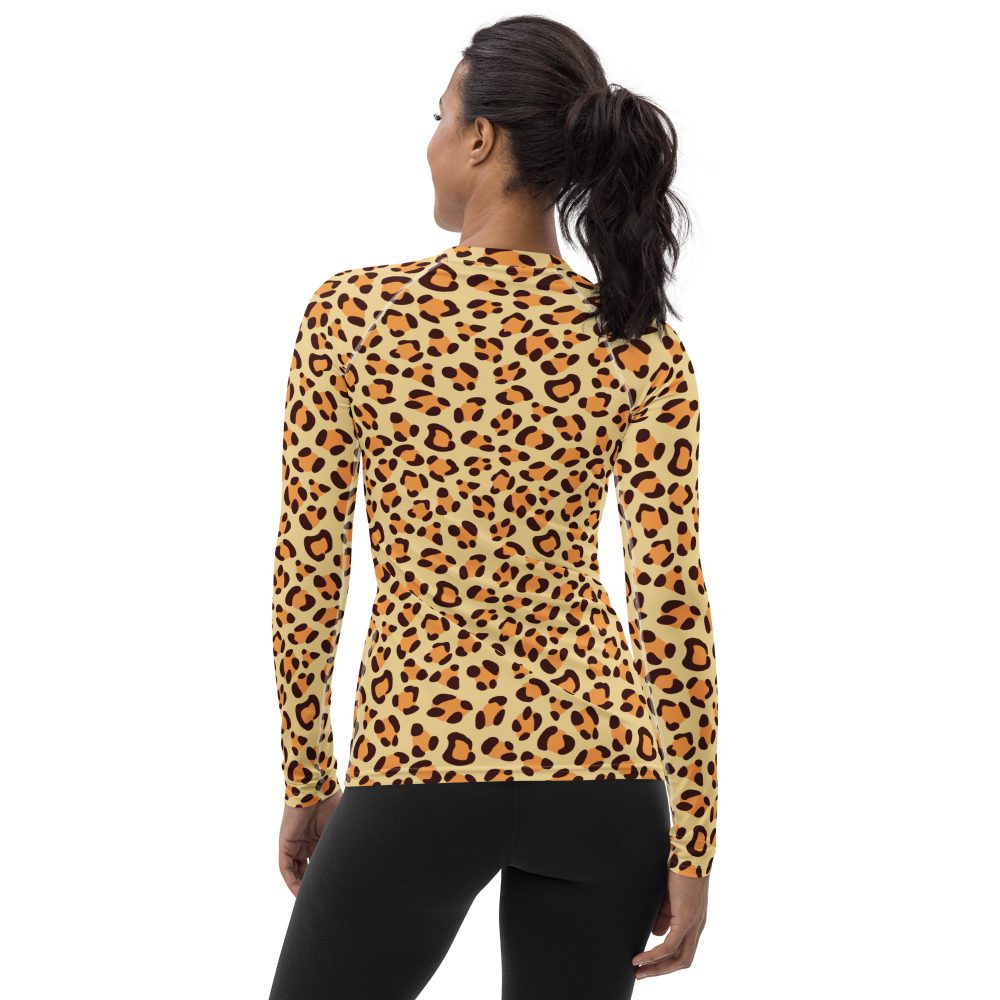 Leopard Jaguar Halloween Cosplay Costume Women's Rash Guard - Image 2