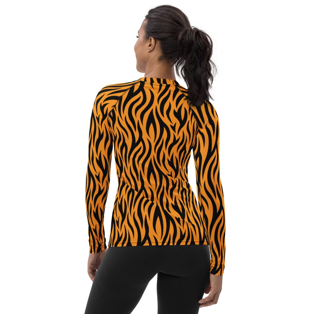 Tiger Rajah Halloween Cosplay Costume Women's Rash Guard - Image 2