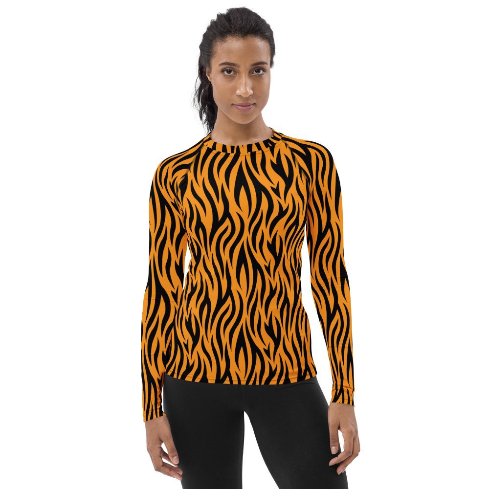 Tiger Rajah Halloween Cosplay Costume Women's Rash Guard