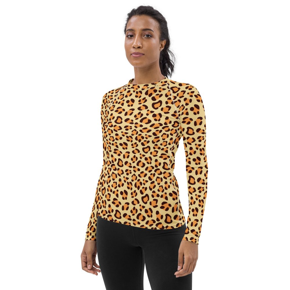 Leopard Jaguar Halloween Cosplay Costume Women's Rash Guard - Image 3