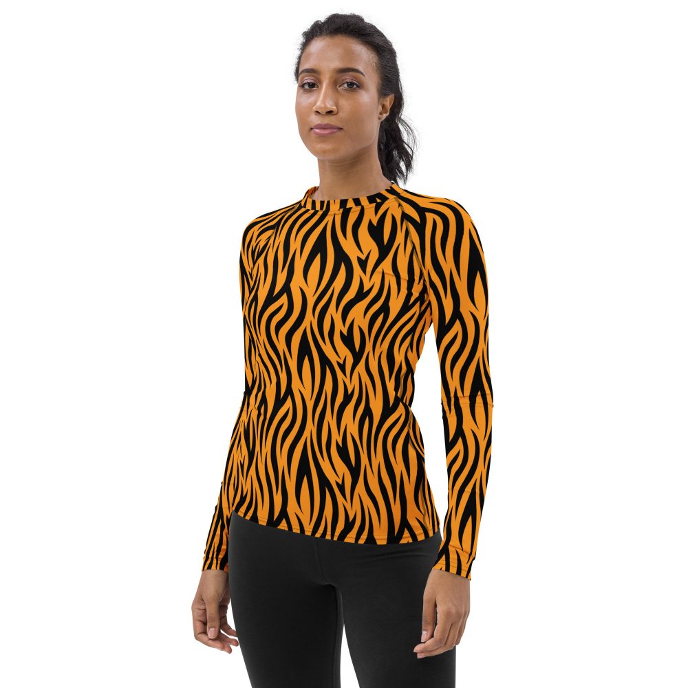 Tiger Rajah Halloween Cosplay Costume Women's Rash Guard - Image 3