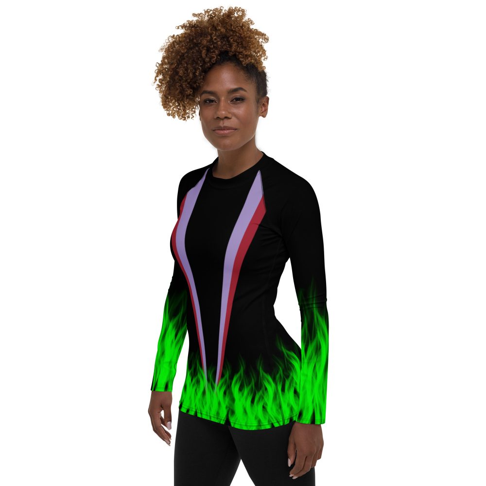 Maleficent Halloween Cosplay Costume Women's Rash Guard - Image 3