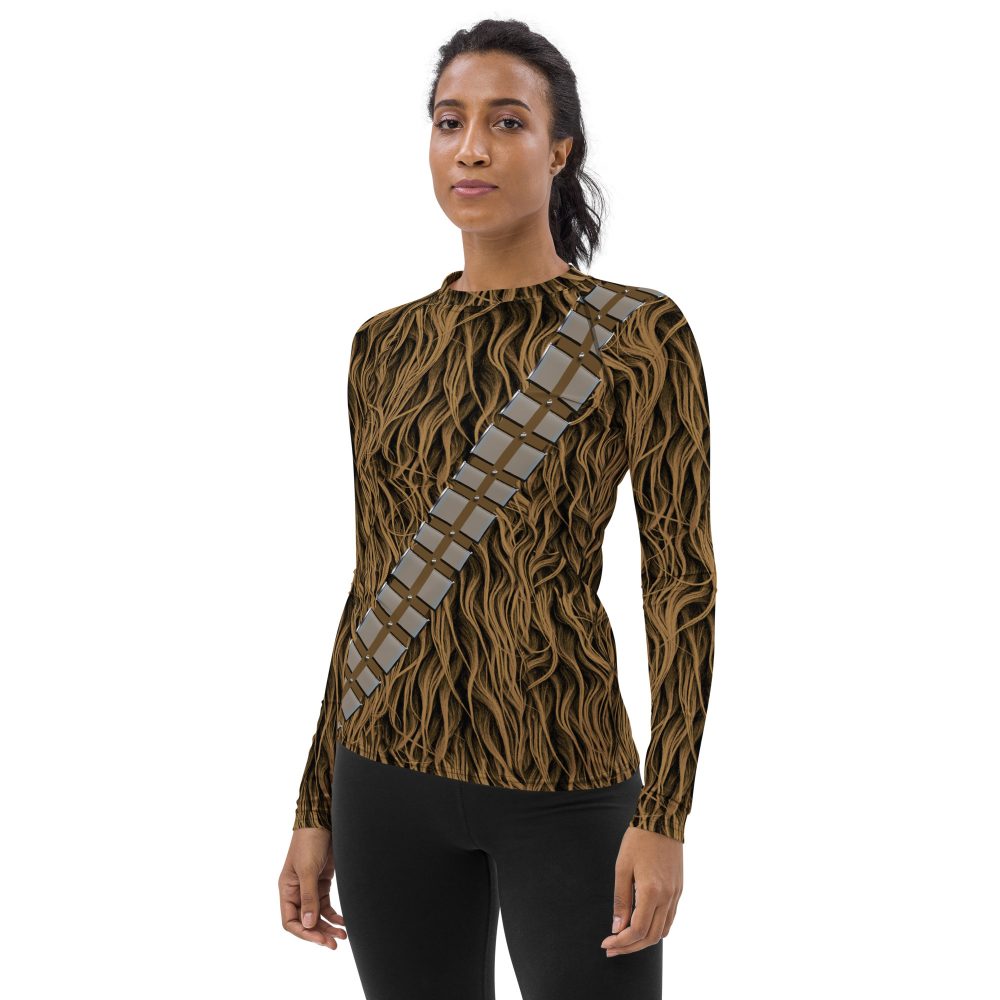 Chewbacca Chewie Halloween Cosplay Costume Women's Rash Guard - Image 3