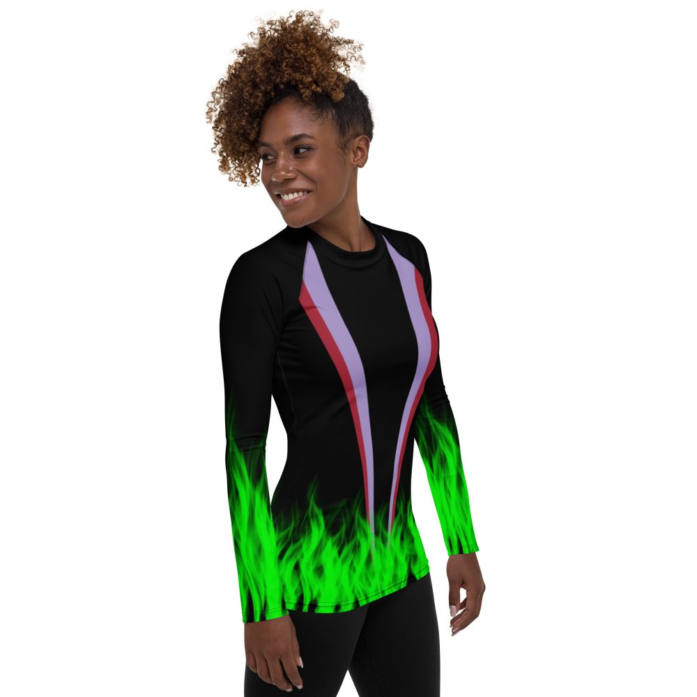 Maleficent Halloween Cosplay Costume Women's Rash Guard - Image 4