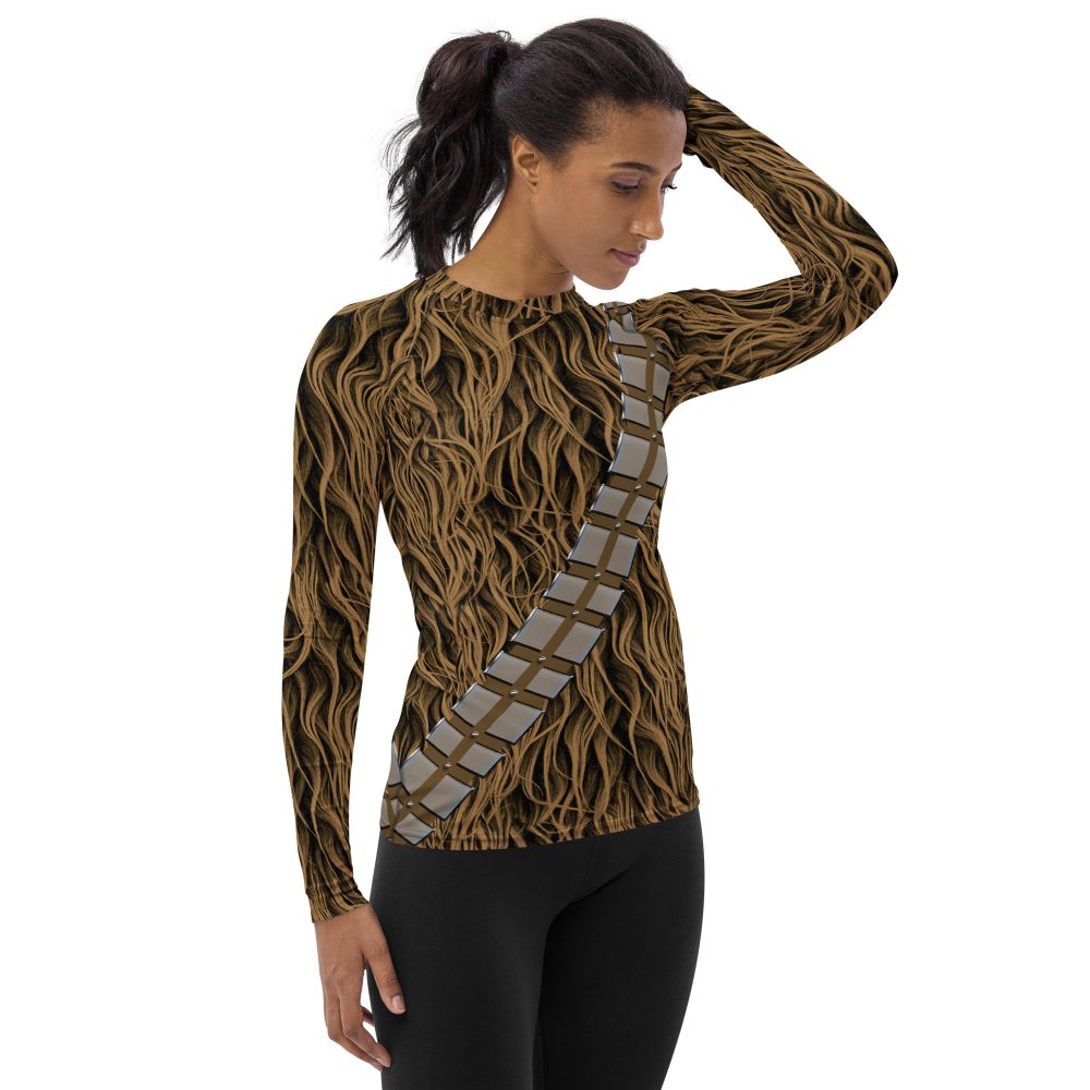 Chewbacca Chewie Halloween Cosplay Costume Women's Rash Guard - Image 4