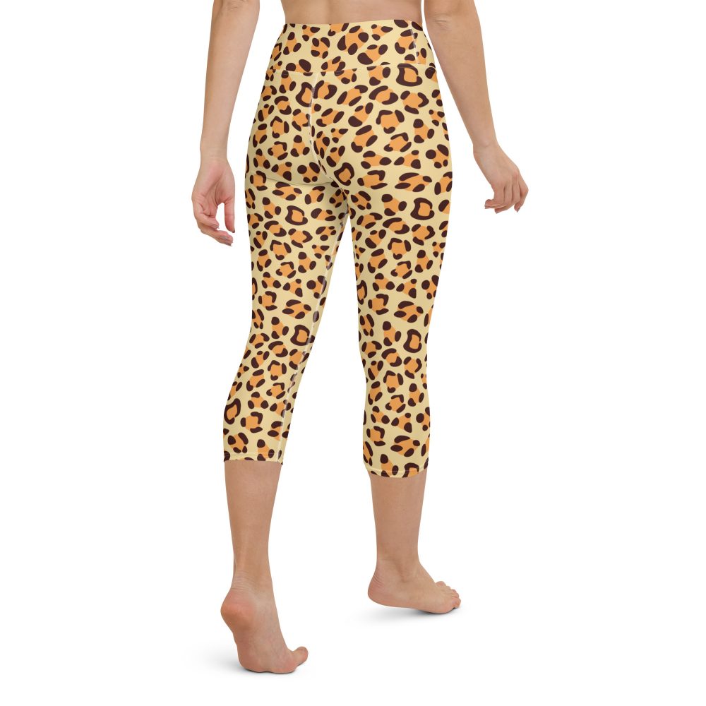 Leopard Jaguar Halloween Cosplay Costume Yoga Capri Leggings - Image 6