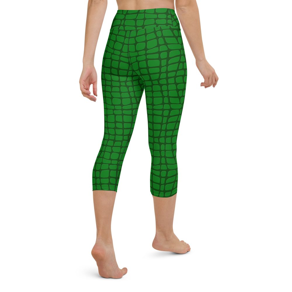 Alligator - Crocodile Halloween Cosplay Costume Yoga Capri Leggings - Image 6