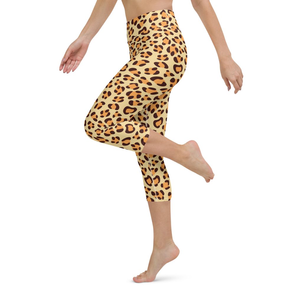 Leopard Jaguar Halloween Cosplay Costume Yoga Capri Leggings - Image 2