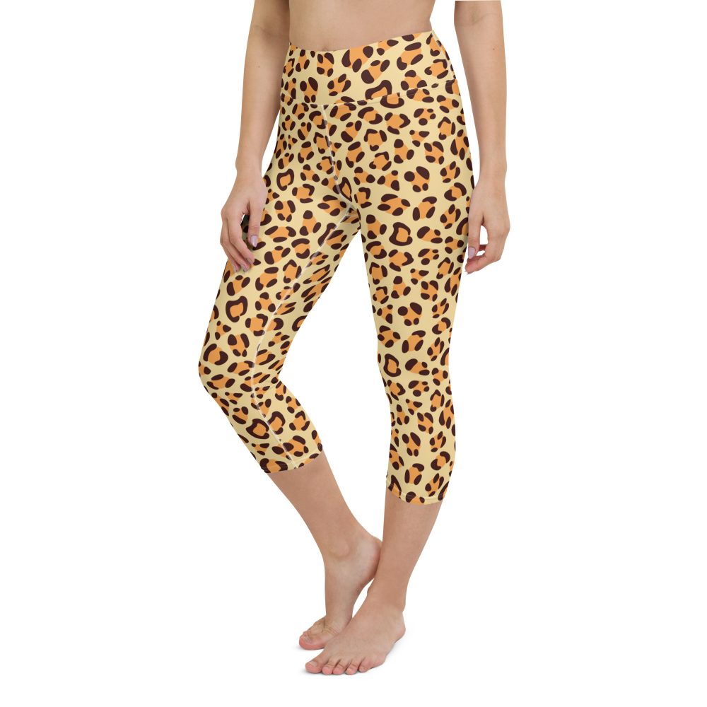 Leopard Jaguar Halloween Cosplay Costume Yoga Capri Leggings - Image 3