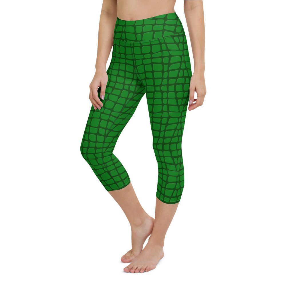 Alligator - Crocodile Halloween Cosplay Costume Yoga Capri Leggings - Image 3