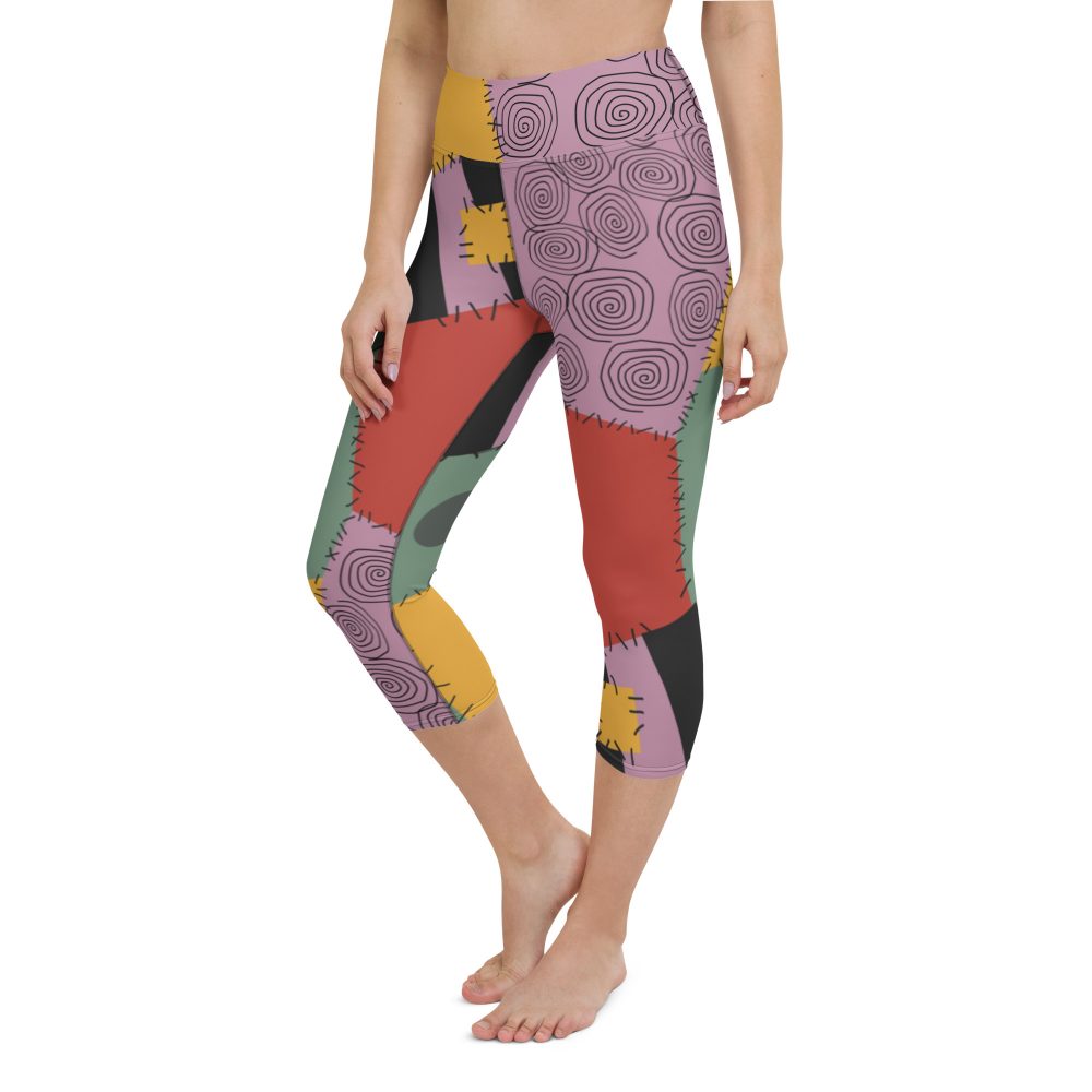 Nightmare Sally Halloween Cosplay Costume Yoga Capri Leggings - Image 3