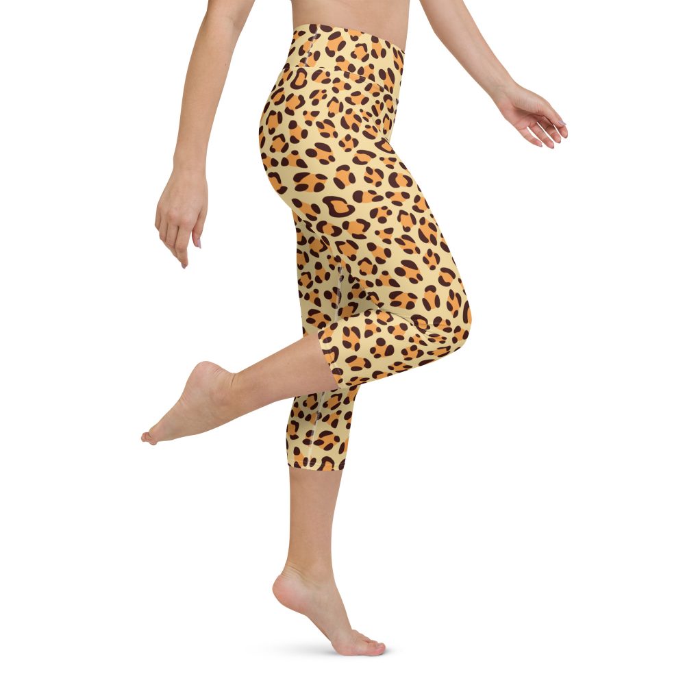 Leopard Jaguar Halloween Cosplay Costume Yoga Capri Leggings - Image 4