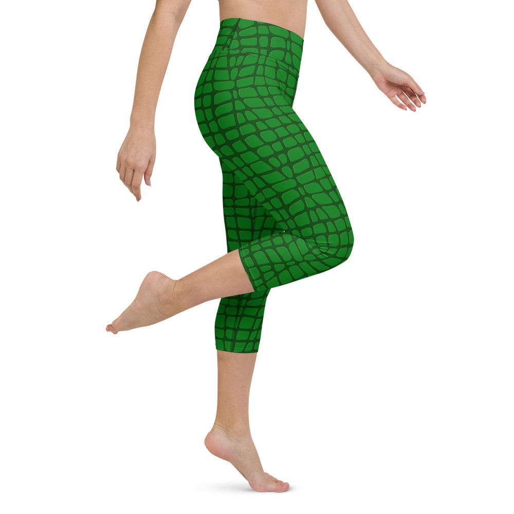 Alligator - Crocodile Halloween Cosplay Costume Yoga Capri Leggings - Image 4