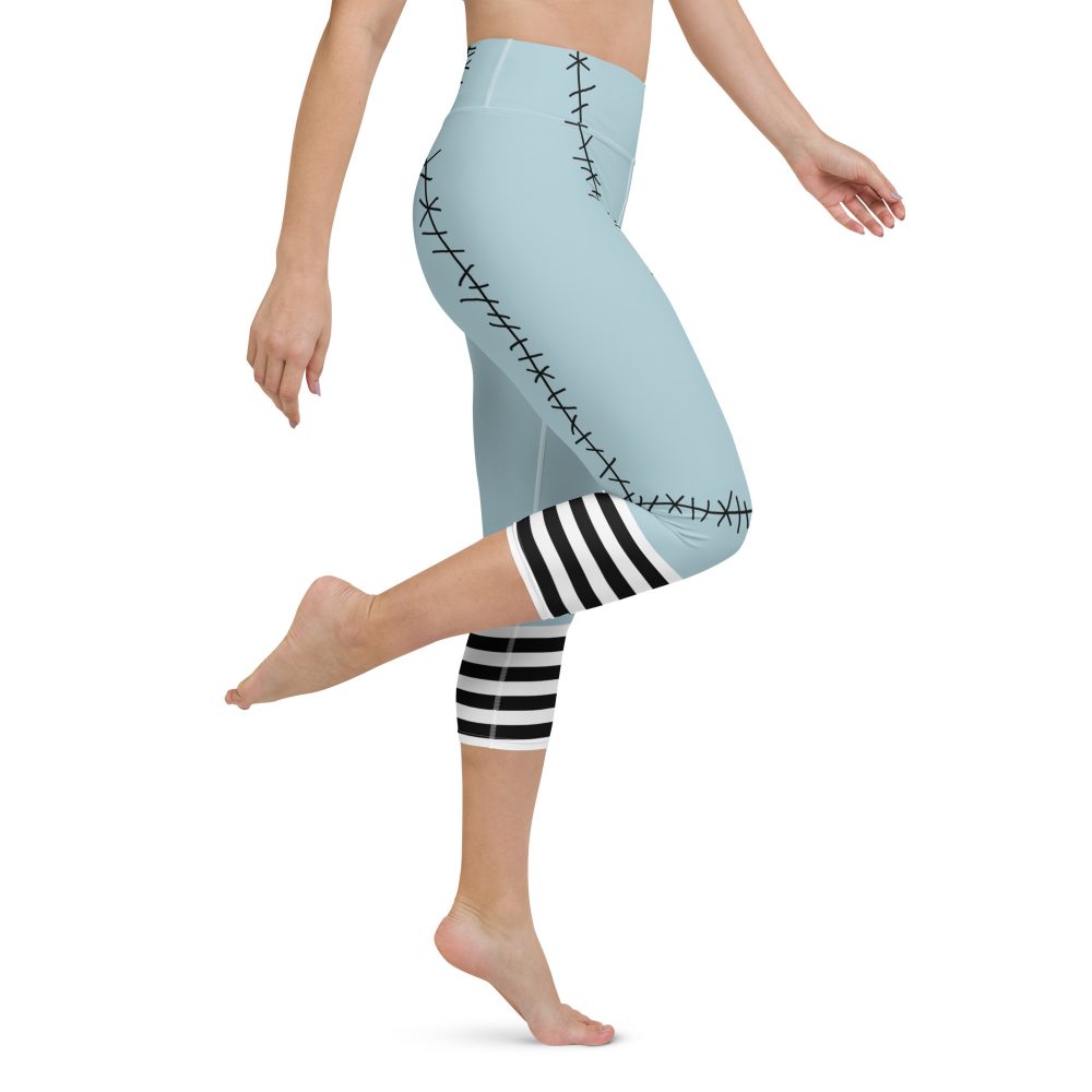 Sally Ragdoll Costume Halloween Cosplay Yoga Capri Leggings - Image 4